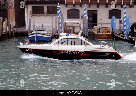 Carabinieri barca, Venezia, Veneto, Italia, Europa Foto Stock