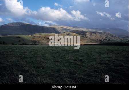 Un ampia vista della Riggs da Castlerigg Keswick Foto Stock