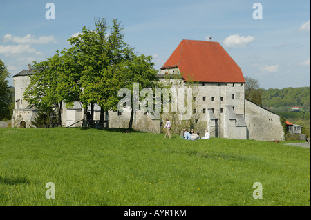 Il castello di Tittmoning, Tittmoning, Alta Baviera, Baviera, Germania, Europa Foto Stock