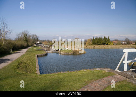 La collina di Caen volo Kennet and Avon Canal Devizes Wiltshire, Inghilterra Regno Unito Foto Stock