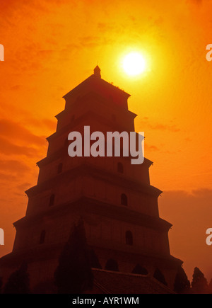 Xi'an del Grande Pagoda dell'Oca Selvaggia (Dayan Ta) Foto Stock