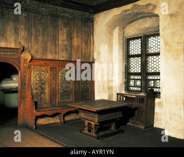 Lutherstube, interno, Martin Lutero di casa e luogo di lavoro, Wittenberg, Sassonia-Anhalt, Germania Foto Stock