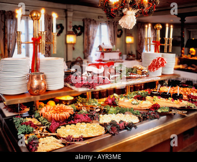 Svezia Stoccolma natale tradizionale ristorante a buffet STALLMASTARGARDEN Foto Stock