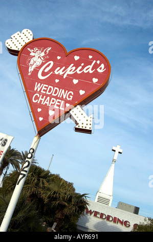 Cuore segno indicante CUPIDO S di Matrimonio in Cappella di Las Vegas Nevada STATI UNITI D'AMERICA