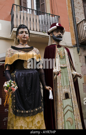 "Laia processione' nella Plaça de Sant Josep Oriol Foto Stock