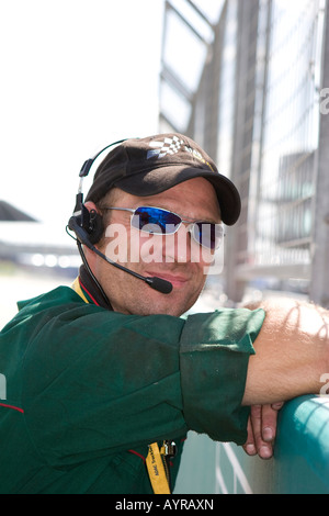 Meccanico, Carrello Grand Prix, Nuerburgring, Adenau, Eifel, Renania-Palatinato, Germania, Europa Foto Stock