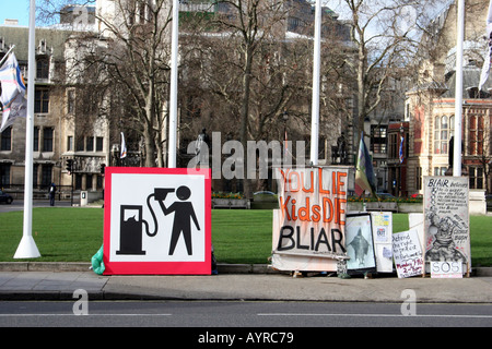 Londra la pace protester Brian William Haw Foto Stock