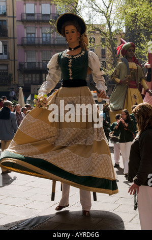 "Laia processione' nella Plaça de Sant Josep Oriol Foto Stock