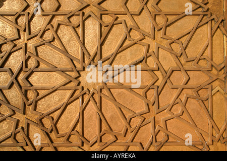 Decorazioni del Palazzo Reale porta, Fes, Marocco Foto Stock