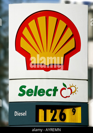 Logo della Shell, società di benzina Foto Stock