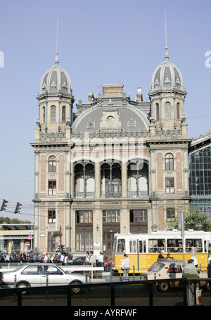 Stazione Ferroviaria Nyugati Stazione di Budapest,l'Ungheria. Foto Stock