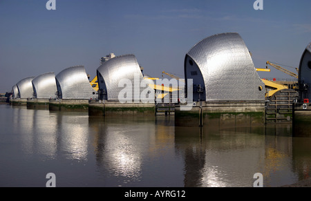 La Thames Flood Barrier Foto Stock