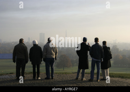 Vista di Londra REGNO UNITO dalla sommità di Primrose Hill Foto Stock