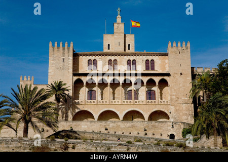 Palau de Almudaina (palazzo della Almudaina, Palma di Maiorca, isole Baleari, Spagna Foto Stock