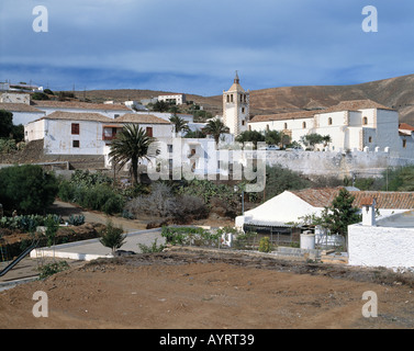 Weisse Stadt, weisse Haeuser, Kirche, Kathedrale Santa Maria, Betancuria, Fuerteventura, Kanarische isole Foto Stock