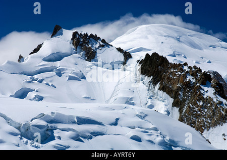Massiccio del Monte Bianco, Chamonix, Francia Foto Stock