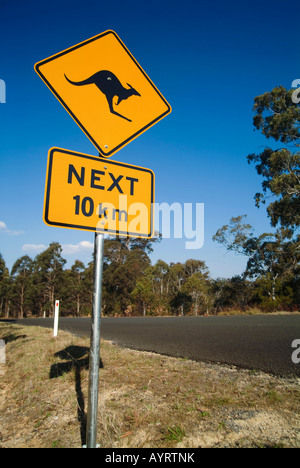 Attraversamento di canguro segno, Australia Foto Stock