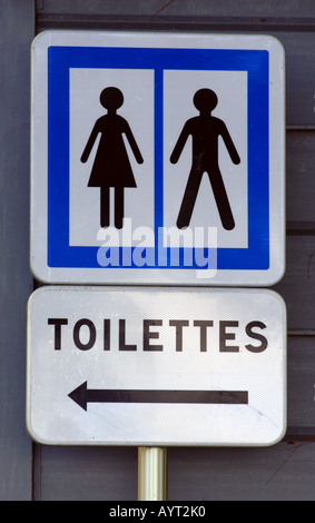 Servizi igienici sign in Francia Foto Stock