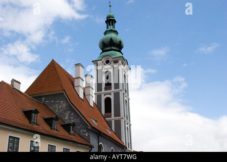 Cesky Krumlov piazza della città vecchia Foto Stock