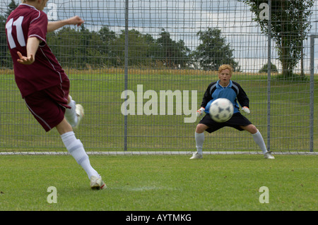 Gioco di calcio Foto Stock