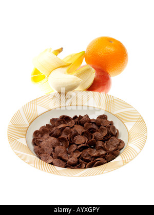 Ciotola di coco pops Mega Munchers con frutta Foto Stock