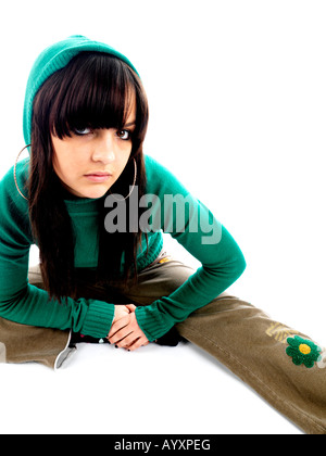 Adolescente stretching modello rilasciato Foto Stock