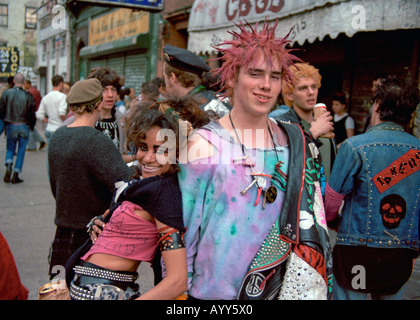 Punk degli anni ottanta in New York Foto Stock