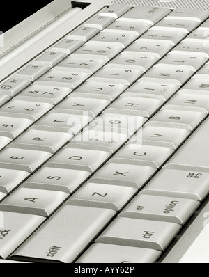 Computer portatile tastiera dettaglio Sharp dal primo piano allo sfondo Foto Stock