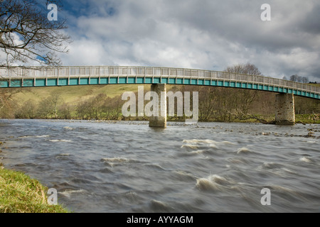 Bassa Beck molle passerella sul fiume Tees vicino a Mickleton in Teesdale Foto Stock