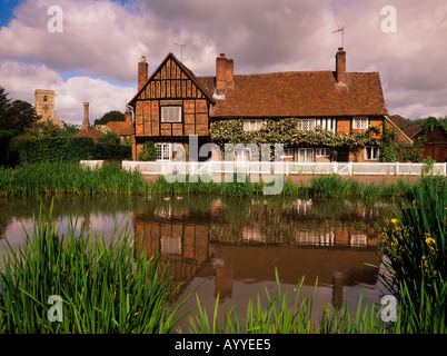 Aldbury Manor House Pond Herts Foto Stock