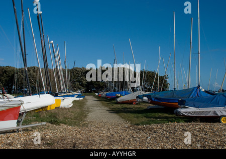 Barche a Christchurch Harbour - Mudeford, Hampshire Foto Stock