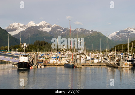 Valdez Alaska è una meta turistica molto e destinazione di pesca in Alaska centromeridionale su Prince William Sound Foto Stock