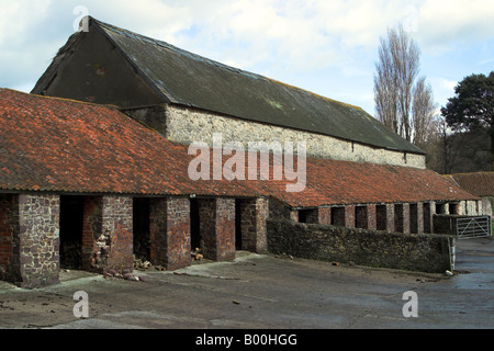 Vecchi edifici agricoli. Kilve. Somerset Foto Stock