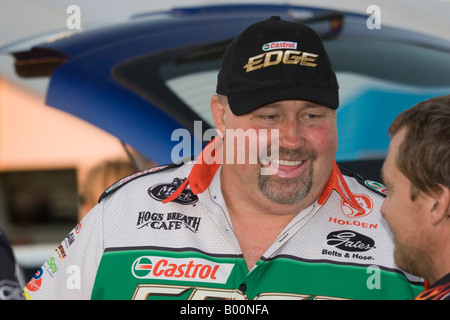 Victor Bray, Australian Top Doorslammer drag racing icona e leggenda fotografato nel marzo 2008. Foto Stock