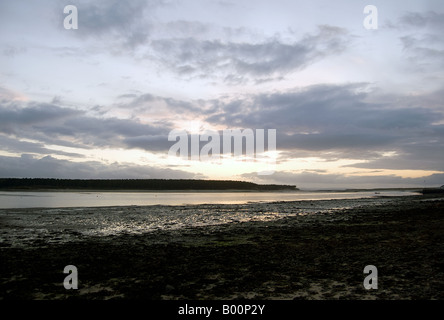 Findhorn Bay al crepuscolo Foto Stock