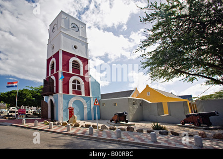 Fort Zoutman con il Willem III Torre Oranjestad Aruba Foto Stock