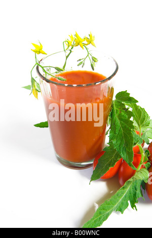 Il succo di pomodoro in vetro Foto Stock