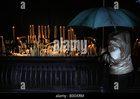 Candela Santuario di Nostra Signora di Fatima, Portogallo Foto Stock