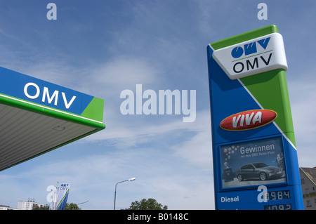 Stazione di servizio OMV Foto Stock