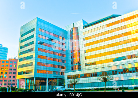 Edifici per uffici, il quartiere degli affari di Sloterdijk, Amsterdam, Paesi Bassi Foto Stock