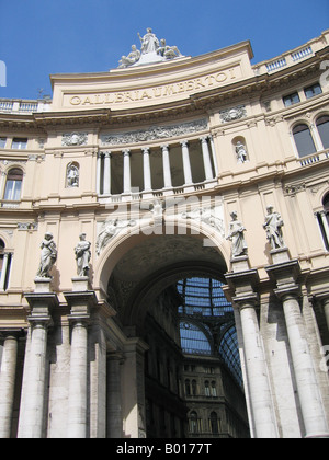 Vista di ingresso alla Galleria Umberto, Napoli, campania, Italy Foto Stock