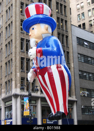 Lo zio Sam, Macys Thanksgiving Parade, Manhattan, New York, Stati Uniti d'America Foto Stock