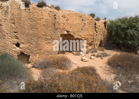 Le Tombe dei Re - Parco Archeologico di Paphos, Kato Pafos, Paphos, Cipro. Un sito patrimonio dell'umanità dell'UNESCO Foto Stock