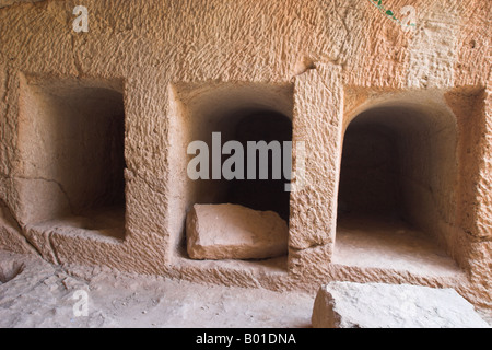 Le Tombe dei Re sepolture Camere - Paphos Parco Archeologico, Kato Pafos, Paphos, Cipro. Un sito patrimonio dell'umanità dell'UNESCO Foto Stock