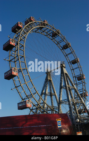 Ruota panoramica Ferris al Prater di Vienna Foto Stock