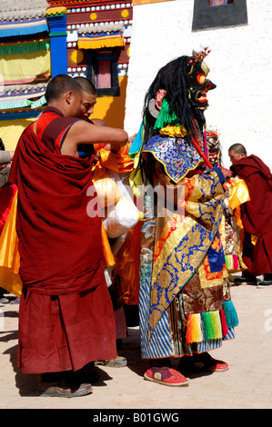 Ogni anno tibetano tradizionale Buddha Thangka festival in Tongren. Wutong fino monastero,Qinghai.La Cina Foto Stock