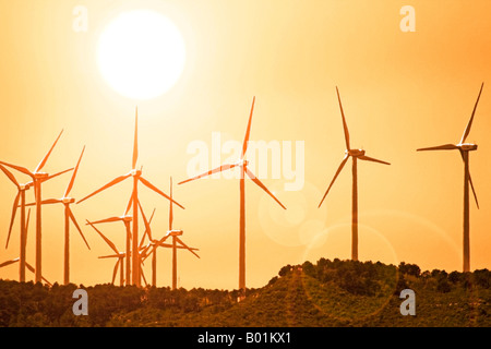 Parco eolica. Lleida Catalogna Spagna Foto Stock