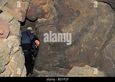 Cuevas de los Verde a Lanzarote nelle Isole Canarie Spagna Foto Stock