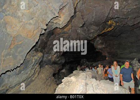 Cuevas de los Verde a Lanzarote nelle Isole Canarie Spagna Foto Stock