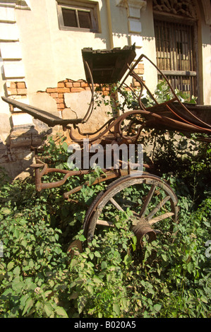 India Uttar Pradesh Varanasi Ram Nagar Fort home del Maharaja di Benares arrugginimento carrello Foto Stock